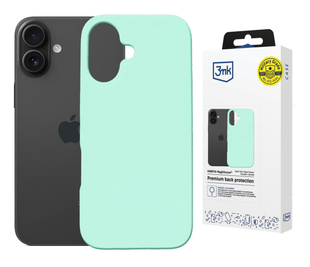 3mk Hardy MagSilicone Teal do iPhone 16 - 1344416 - zdjęcie